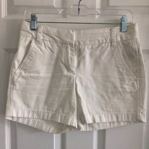 White Jcrew chino shorts